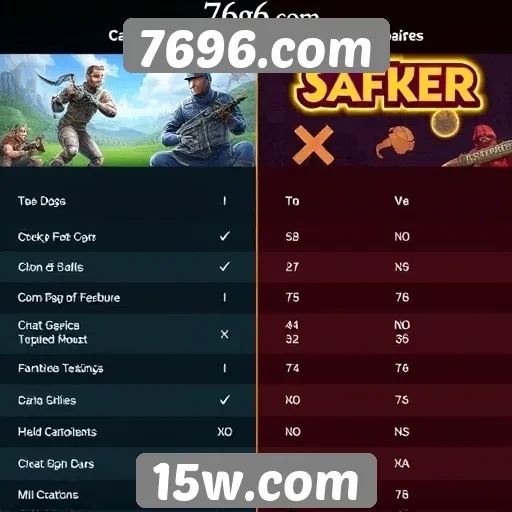 Comparação entre jogos da 7696.com e concorrentes